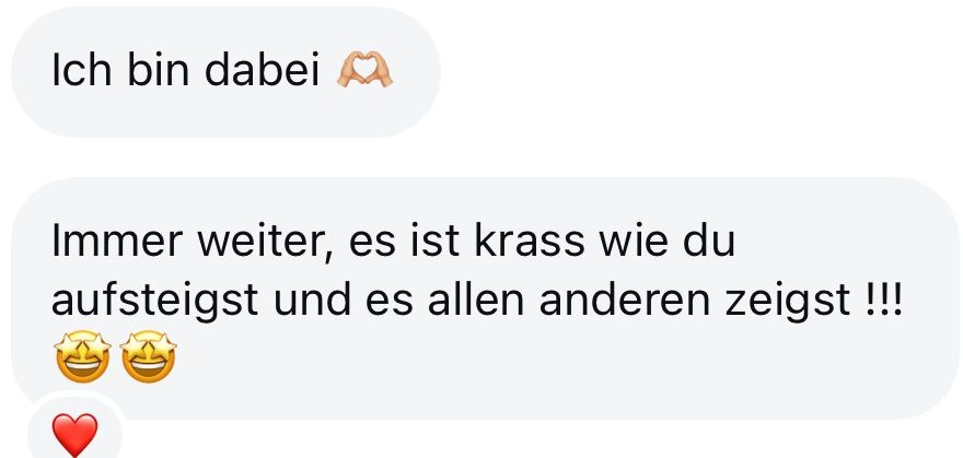 Rückmeldung einer Kundin