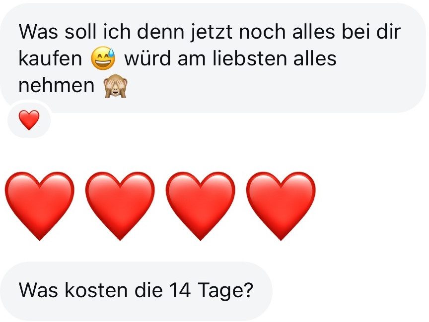 Rückmeldung einer Kundin