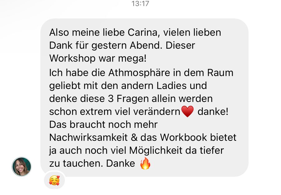 Rückmeldung einer Kundin