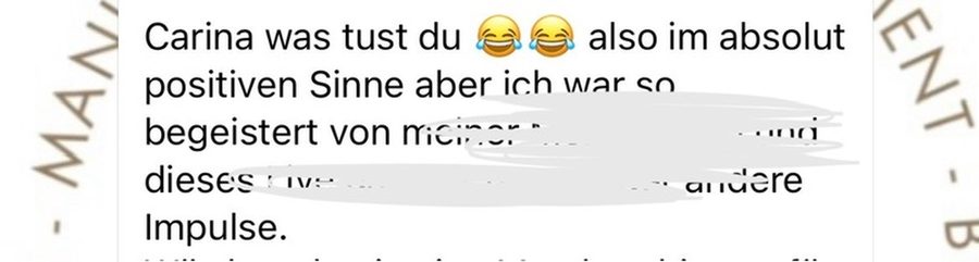 Rückmeldung einer Kundin