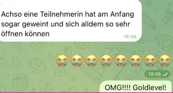 Rückmeldung einer Kundin