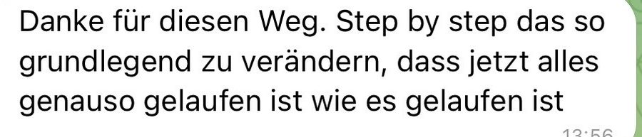 Rückmeldung einer Kundin