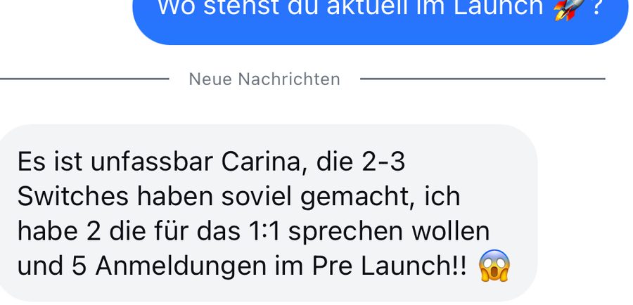 Rückmeldung einer Kundin