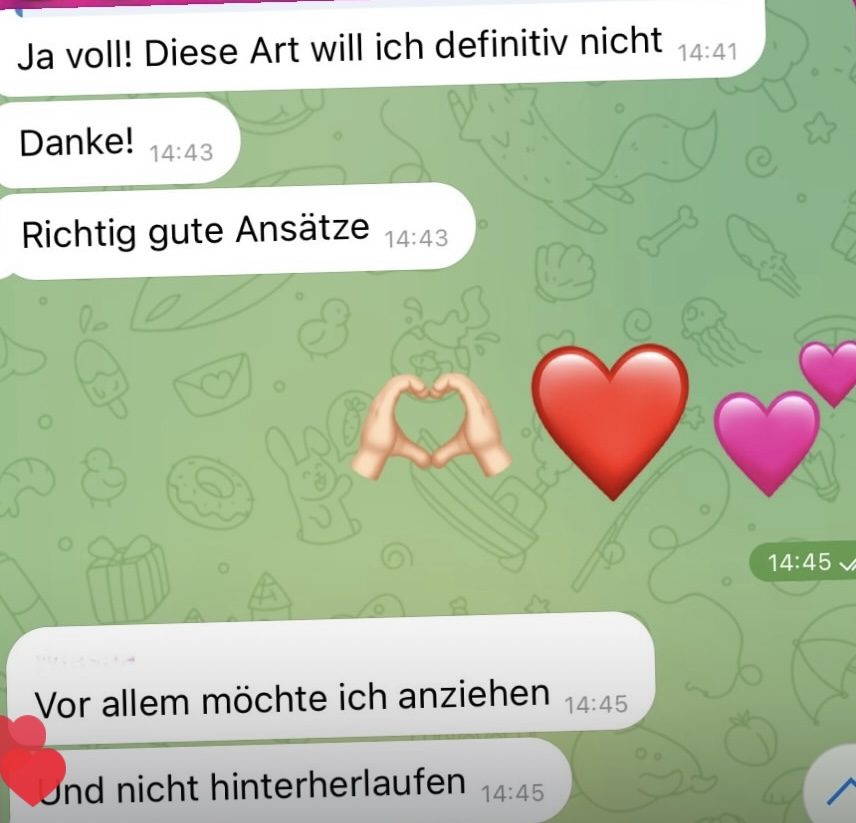 Rückmeldung einer Kundin