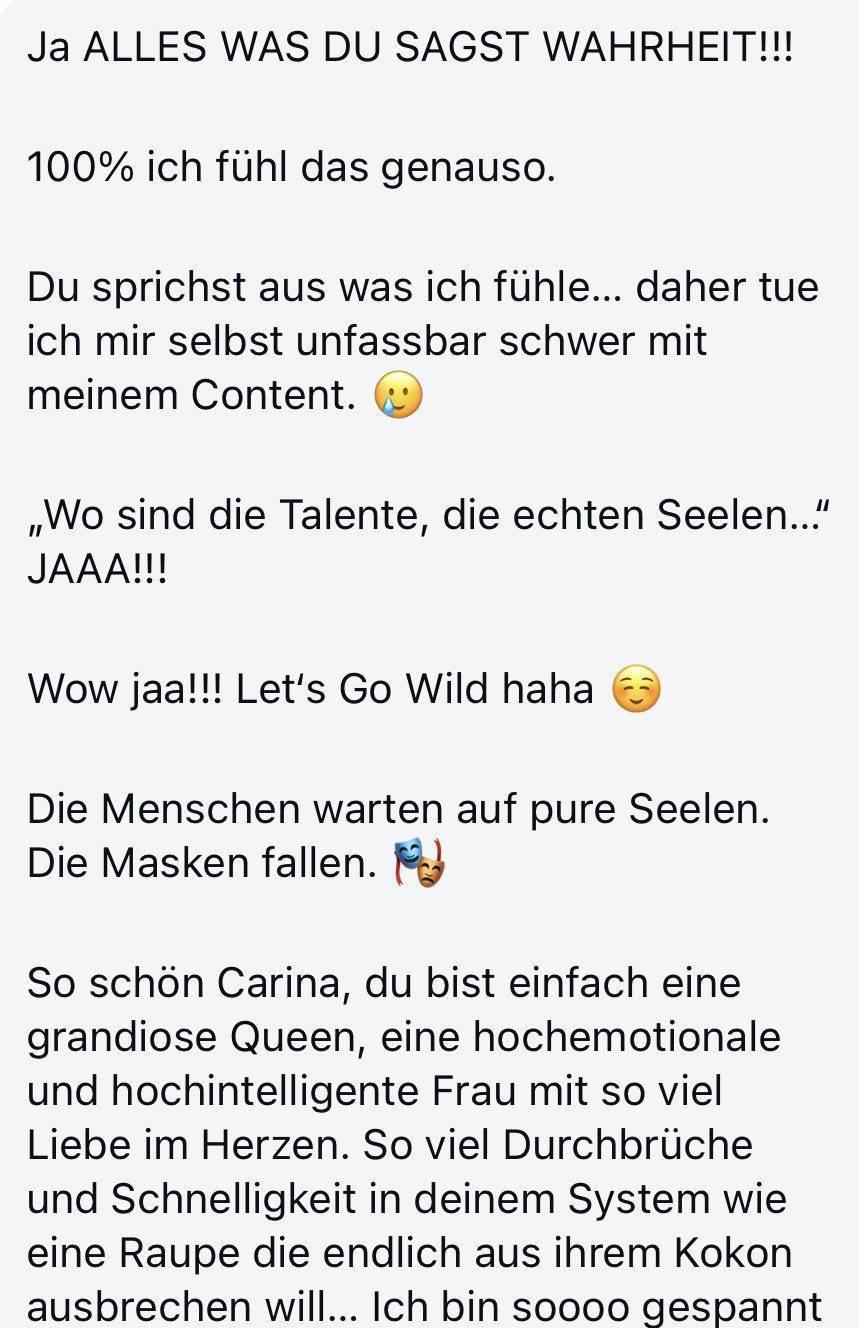 Rückmeldung einer Kundin