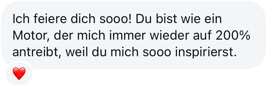 Rückmeldung einer Kundin